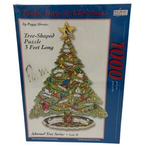 Spilsbury Twelve Days of Christmas Tree Shaped Puzzle 1000pc Sealed